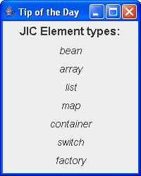 The resulting JFrame